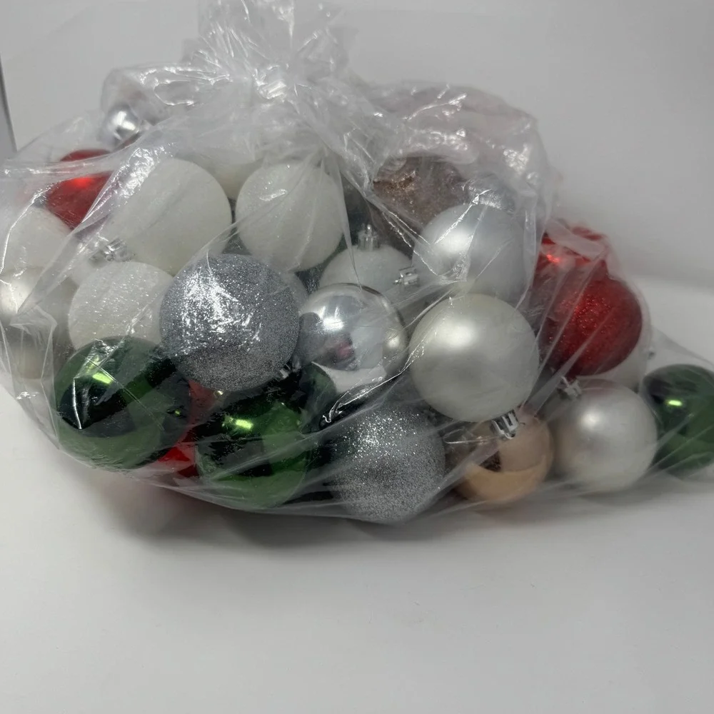 Mixed Lot of Classic Round Shatterproof Christmas Ball Ornaments Shiny Matte